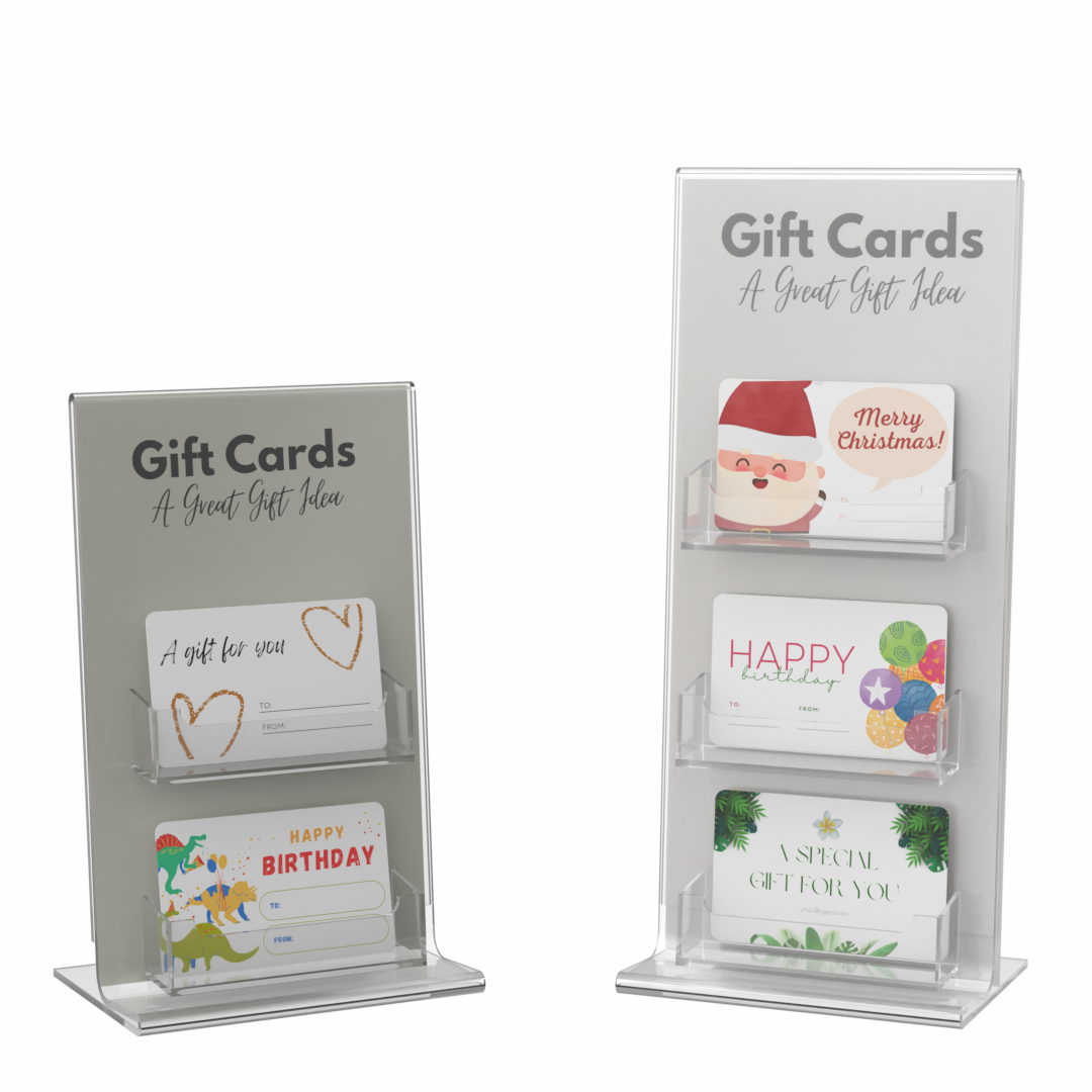 Premium Acrylic SignBackers™ Gift Card Holders | Display-World