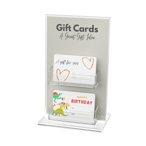 Retail Gift Card Stand-2 Card Pockets Retail Gift Card Stand-2 Card Pockets