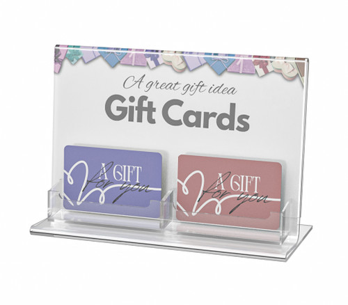SignBacker™ Gift Card Stand-2 Card Pockets