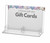 Acrylic gift card holders, 2 pockets side-by-side with sign