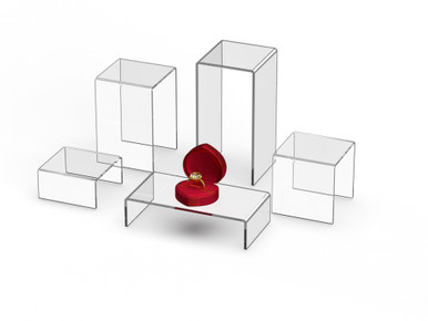 Acrylic Heavy Riser Sets | Heavy-Duty Acrylic Display Risers