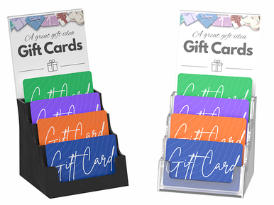 Retail Gift Card Display | Acrylic SignBackers™ 4T-Pockets