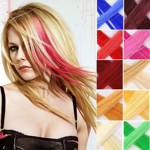 Single clip in highlight hair extensions