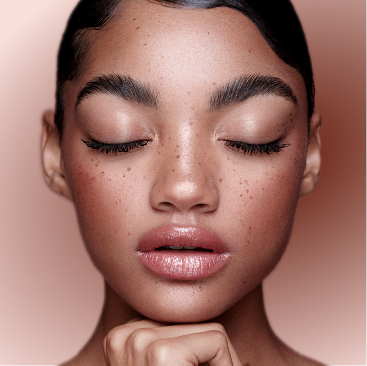 Beautiful female model with smooth skin.