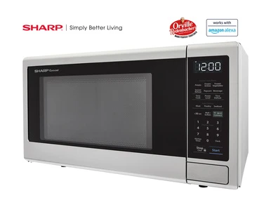1.4 cu. ft. Sharp Stainless Steel Smart Microwave (SMC1449FS) – left side view