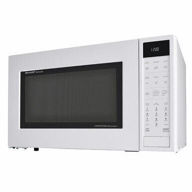1.5 cu. ft. White Carousel Convection Microwave (SMC1585BW) – left side view