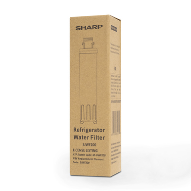 Box for Replacement Water Filter for Sharp SJG2254FS Refrigerator (SJWF200) - left angle view