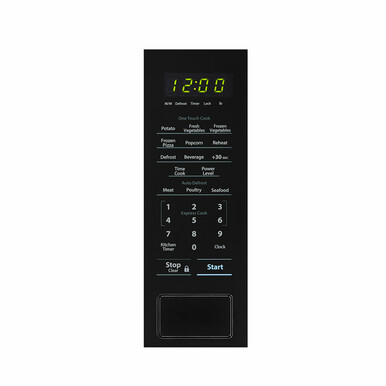 Sharp 1.1 cu. ft. Black Countertop Microwave (SMC1131CB) – control panel