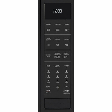 1.5 cu. ft. Sharp Black Carousel Convection Microwave (SMC1585BB) – control panel
