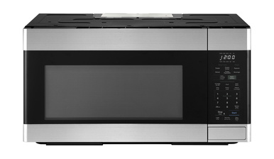 1.8 cu. ft. Stainless Steel 1100W Over-the-Range Microwave Oven- top view