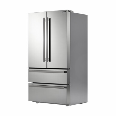 Sharp French 4-Door Refrigerator (SJG2351FS) – left angle view