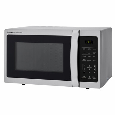 0.7 cu. ft. Sharp Stainless Steel Countertop Microwave (SMC0711BS) – left angle view