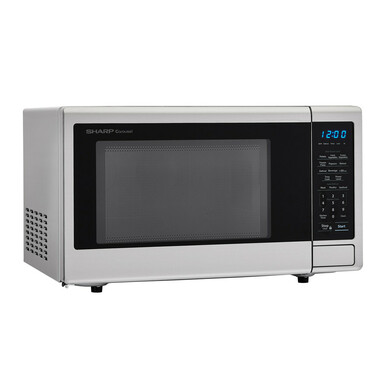 1.1 cu. ft. Sharp Stainless Steel Countertop Microwave (SMC1132CS) – right angle view