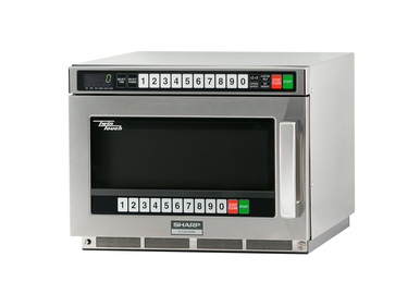 Sharp Twintouch™ 2200 Watt Commercial Microwave Oven with Dual TouchPads (RCD2200M) – left angle view