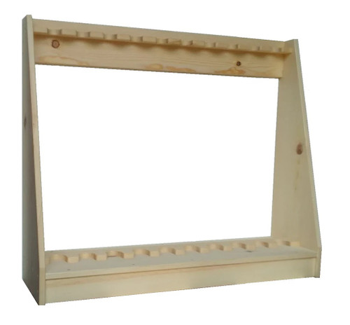 Traditional Pine Wooden Vertical Gun Rack 12 Place Long Gun Display