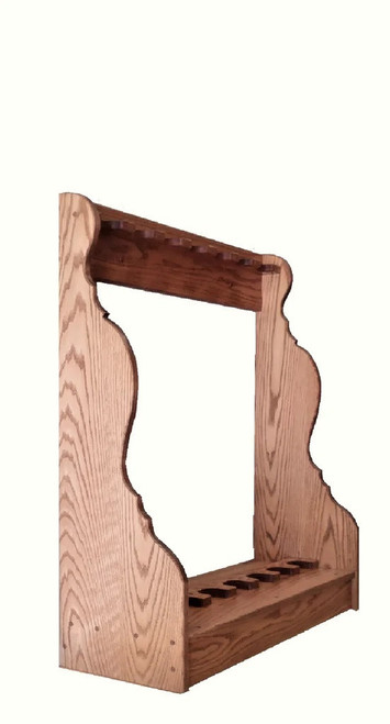 Oak Wooden Vertical Gun Rack 6 Place Long Gun Display