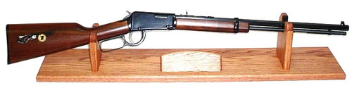Oak Wooden Gun Rack Stand Antique Rifle Shotgun Presentation Display