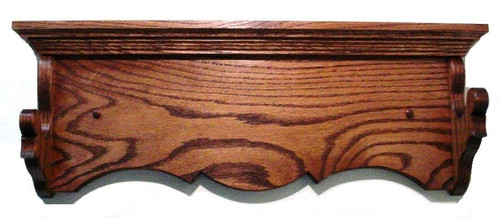 Oak Single Gun Rack Rifle Shotgun Heritage Wall Display 2" Hangers