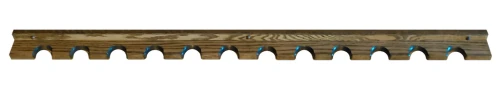 Oak Wooden Wall Gun Rack Barrel Rests Vertical Closet Storage - 6-12 Spaces