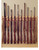 Traditional Pine Wooden Vertical Gun Rack 7 Place Long Gun Display