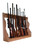 Oak Wooden Vertical Gun Rack 6 Place Long Gun Display