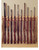 Light Rustic Traditional Wooden Vertical Gun Rack 7 Place Long Gun Display