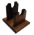 Mahogany Wooden Gun Rack Stand Rifle Shotgun Two Piece Table Top Mantle Display