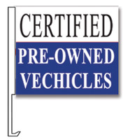 Window Clip-On Flags With Car Lot Slogans