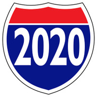 Interstate Shield Sign - Year Numbers (1 dozen)