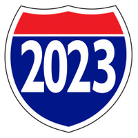 Interstate Shield Sign - Year Numbers (1 dozen)