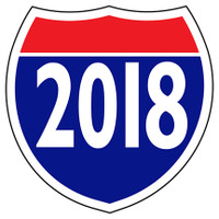 Interstate Shield Sign - Year Numbers (1 dozen)
