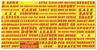 Window Sticker Slogans Red on Yellow   - 1 dozen per pack