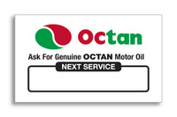 Custom LIGHT ADHESIVE Write-In Oil Change Stickers (1000 qty)