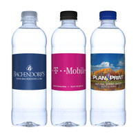 16.9 oz BULLET Bottled Water with Custom Full-Color Label-pallet ($.49 ea)