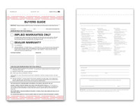 2-Part Buyers Guide #8253 - IW-E - Implied Warranty (Qty: 100)