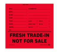 FRESH TRADE-IN NOT FOR SALE STICKER (QTY. 100)