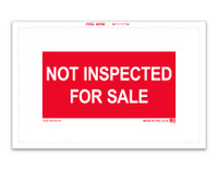 NOT INSPECTED FOR SALE STICKERS (QTY. 100)