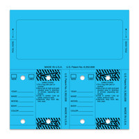 Blank Solid Color ConsecuTAGS - QTY. 125 per box w/rings
