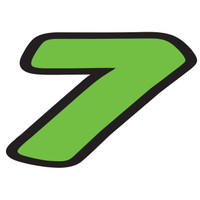 6 1/4" Green & Black Die Cut Window Sticker NUMBERS (1 dozen)