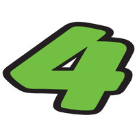 6 1/4" Green & Black Die Cut Window Sticker NUMBERS (1 dozen)