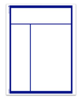 Peel n' Seal Laser Window Sticker Blank w/blue border - 8.5" x 11" (Qty: 250)