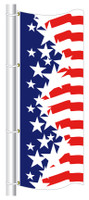 Copy of Patriotic Vertical Drape Flag w/ 26 Stars - QTY. 1