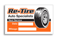 Custom STATIC CLING Write-In Oil Change Stickers (1000 qty)
