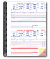 Internal Authorization Book (3-Part)  100/book