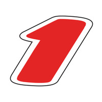 6 1/4" Red & White Die Cut Window Sticker NUMBERS (1 dozen)