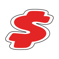 6 1/4" Red & White Die Cut Window Sticker NUMBERS (1 dozen)