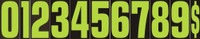 Fluorescent Green/Black Window Stickers 9 1/2"