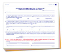 Agreement to Provide Insurance (#4810) - QTY. 100