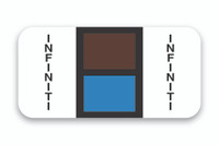 FILE RIGHT Color-Code Auto-Makes (Ringbook) - 270 Auto-Make Labels per set