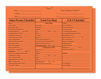 Custom Vehicle Deal Envelopes DSA-500 C - 500 Per Box